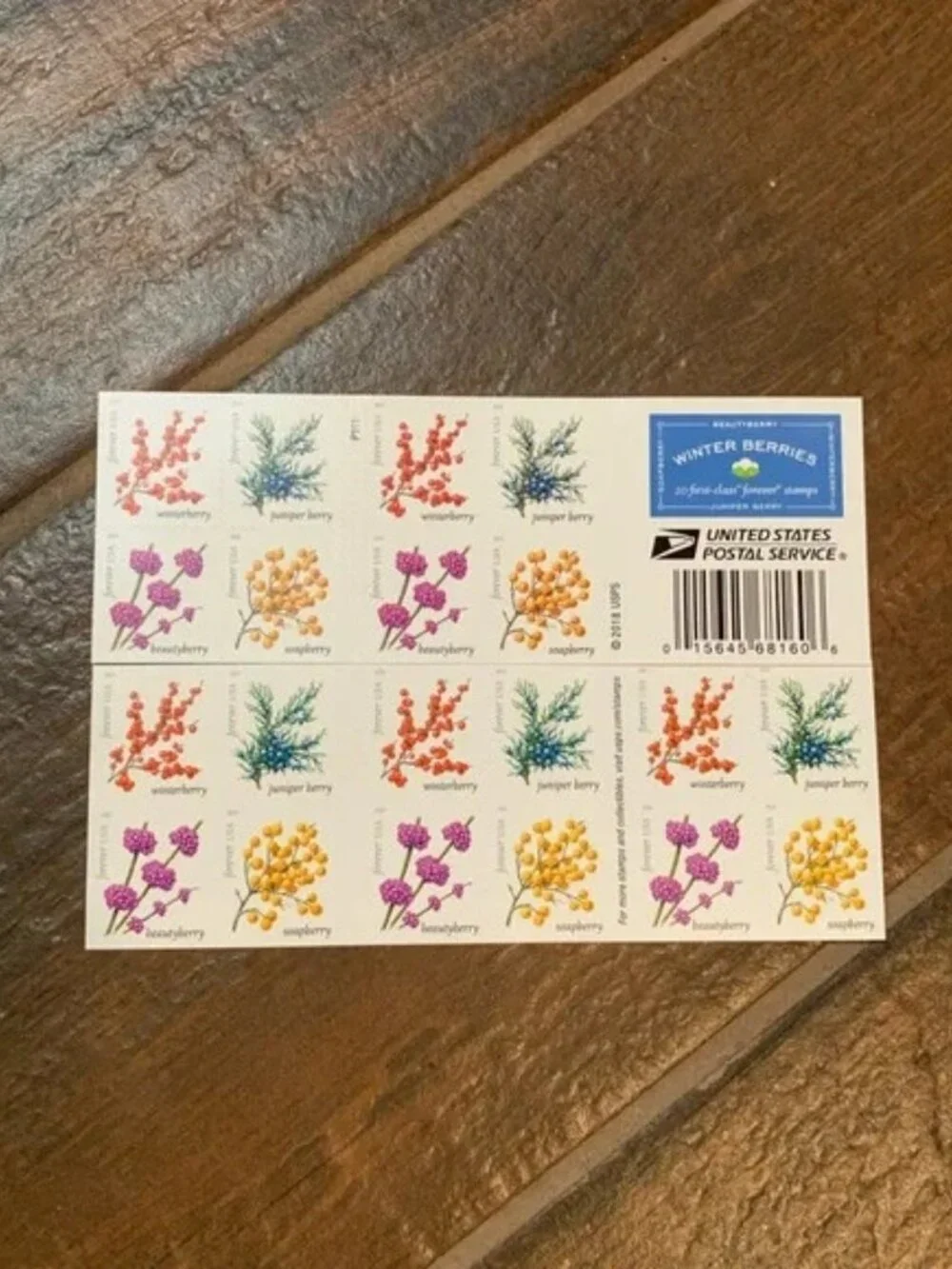 6000 Winter Berries US Postage Forever Stamps